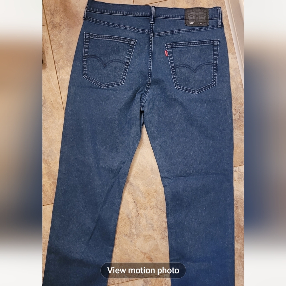 NEW Men's Original Levi's Dark Blue Straight Leg Denim Jeans 36X32